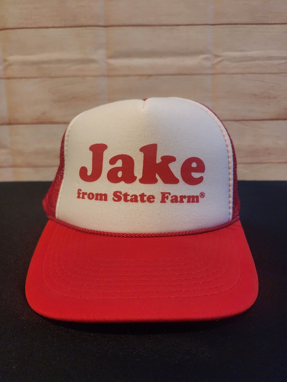 OTTO Red and White Mesh Trucker Hat